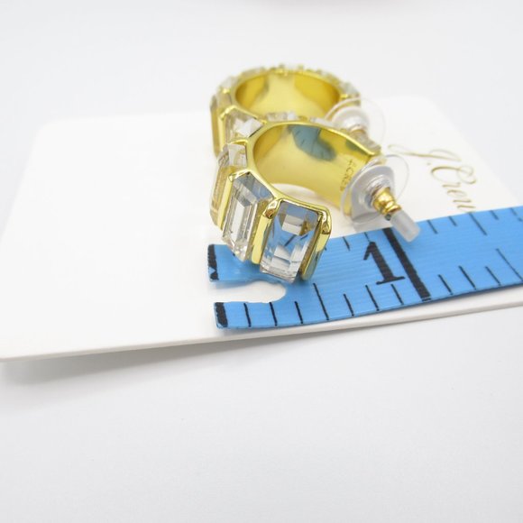 J. Crew Trapezoid Stone Hoop Earrings ASO Meghan Markle - Picture 7 of 9